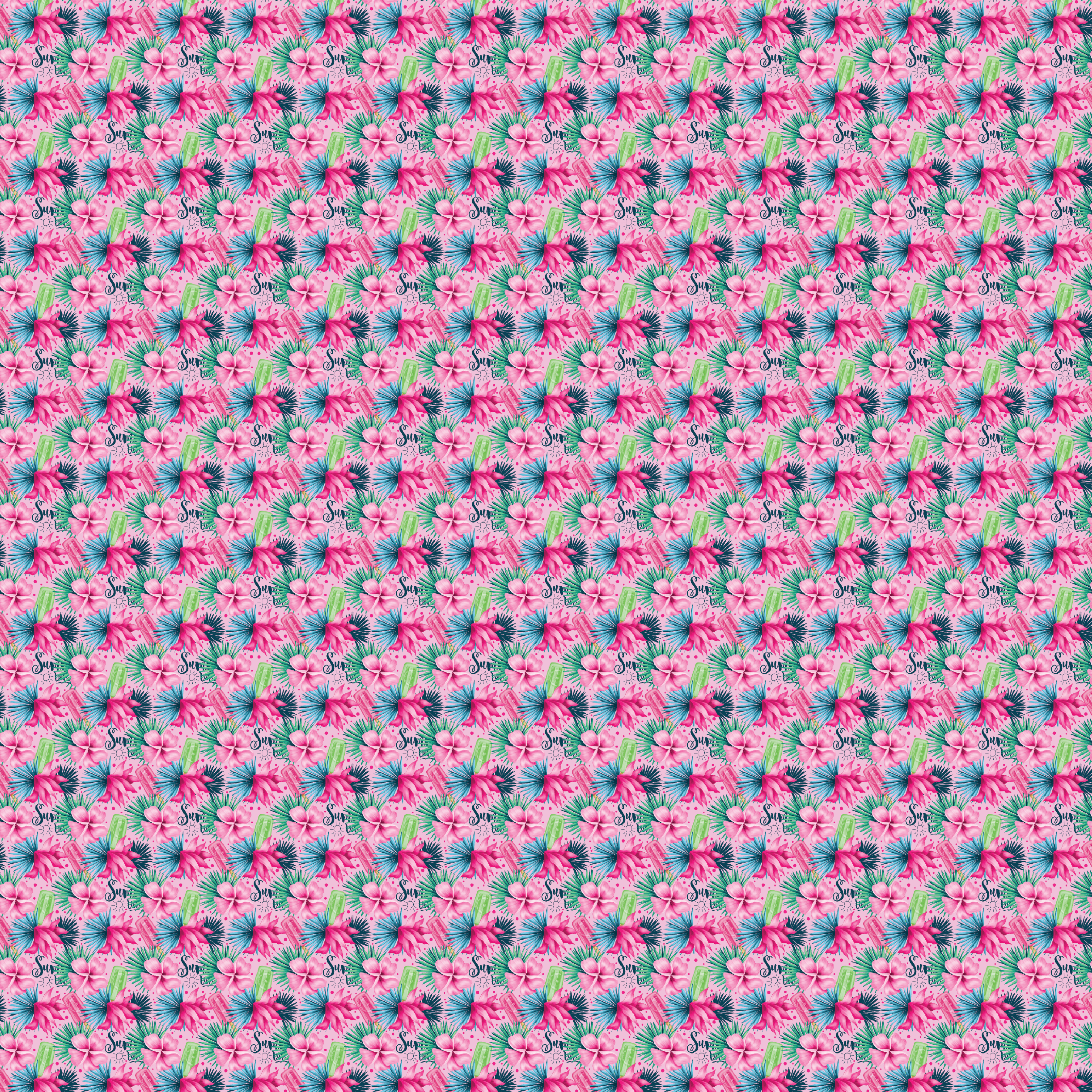 Aloha Summer Lovin' Pattern Acrylic Sheets - CMB Pattern Acrylic